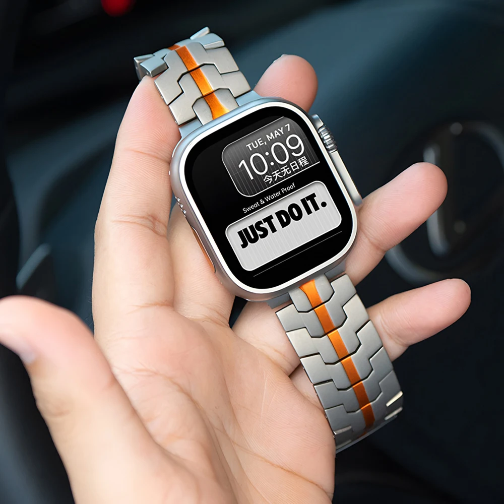 

Luxury Titanium Strap for Apple Watch Ultra Band 49mm Metal Band IWatch Series 10 46mm 7 8 9 45mm SE 6 5 4 44mm Correa Wristband