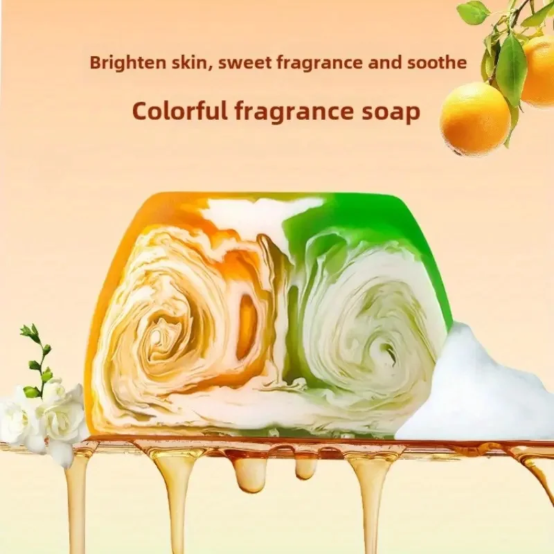 Shea Butter Orange Blossom Essential Oil Soap, Colorful Mist, Gentle Cleansing Makeup Remover, Body Bath, Hydration  Moisturizin