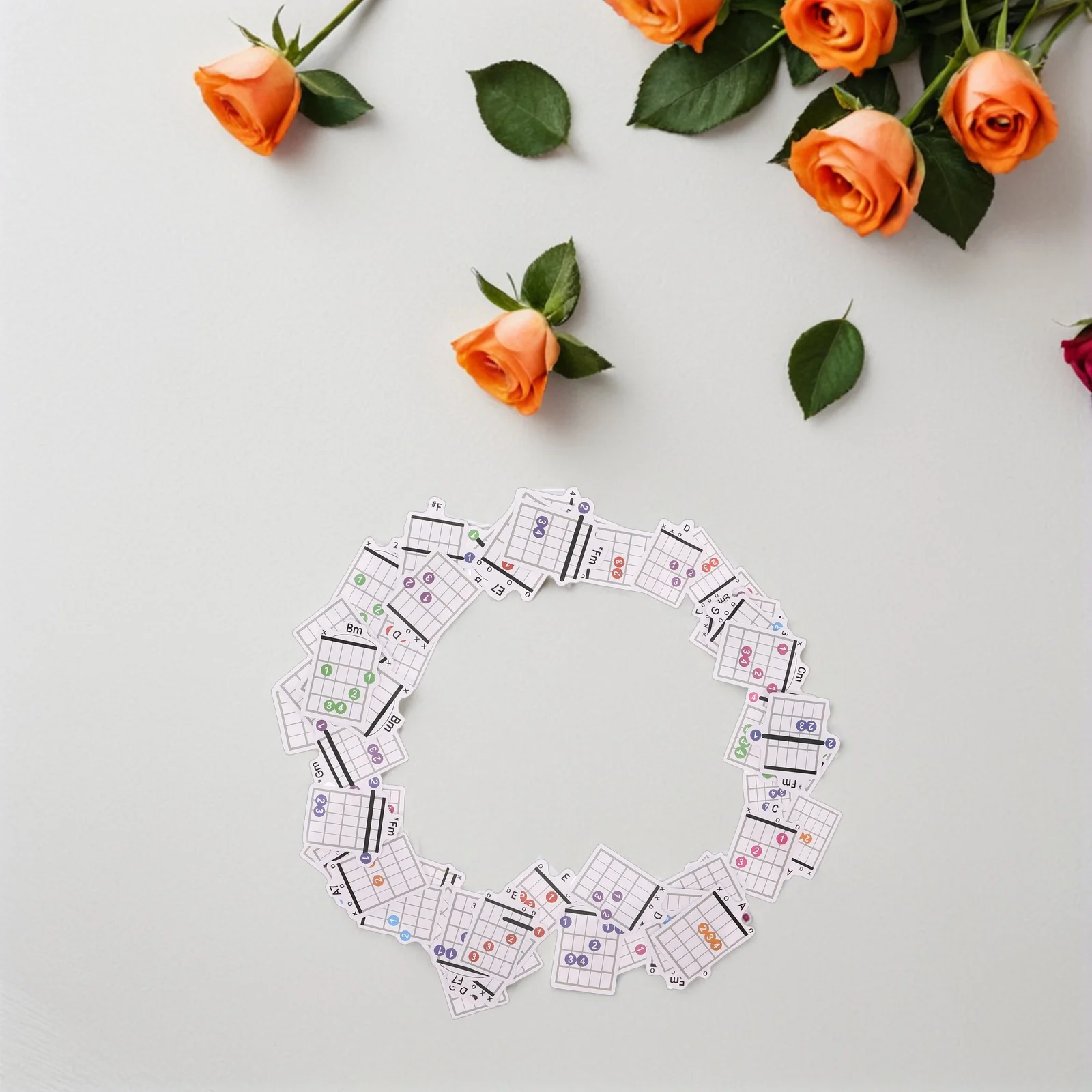 57 قطعة مخطط ممارسة وتر الجيتار دليل الموسيقى للمبتدئين مدرب وتر محمول لسهولة التعلم مخطط الجيتار التعليمي