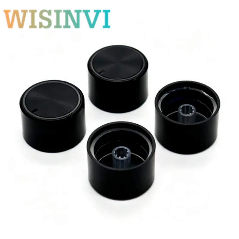 5pcs 30X19/25X17mm Transmitting Knob 6mm Spline shaft Plastic Volume Control Knob Cap for HIFI Amplifier Potentiometer Encoder