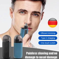 Men's Nose Hair Trimming Rechargeable Portable Mini Washable 360° Rotating Head Professional Portable electric Men's Razor