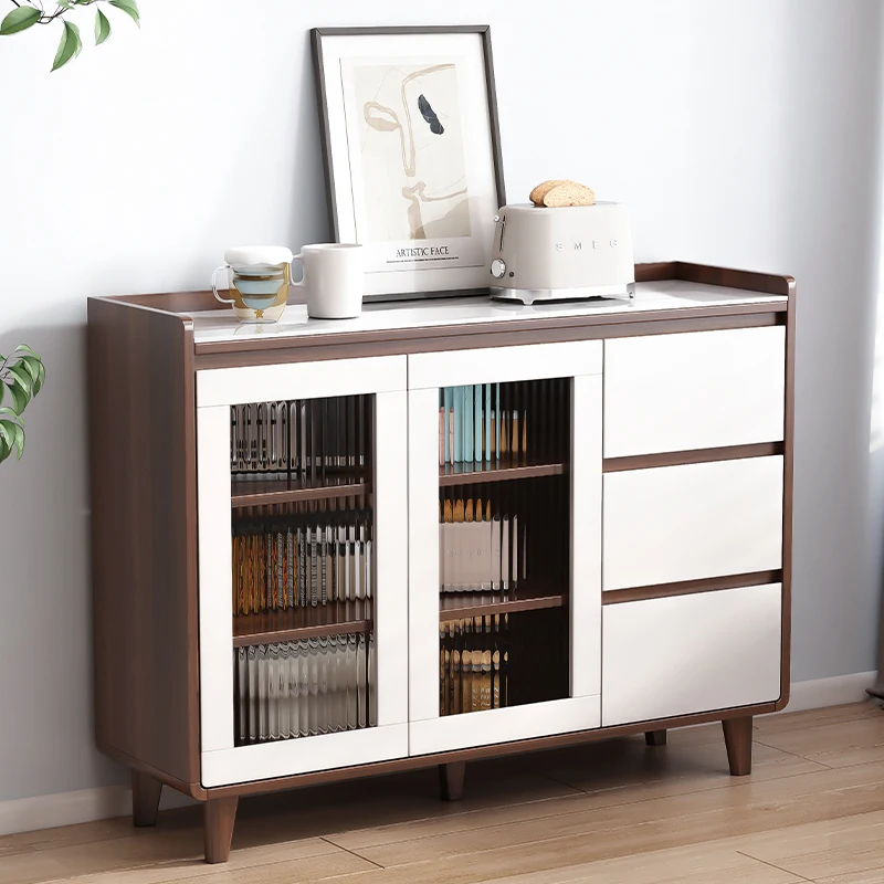 

Modern Coffee Auxiliary Dining Cabinet Storage Solid Wood Living Room Kitchen Entryways Side Showcases Sideboard Home Furniture