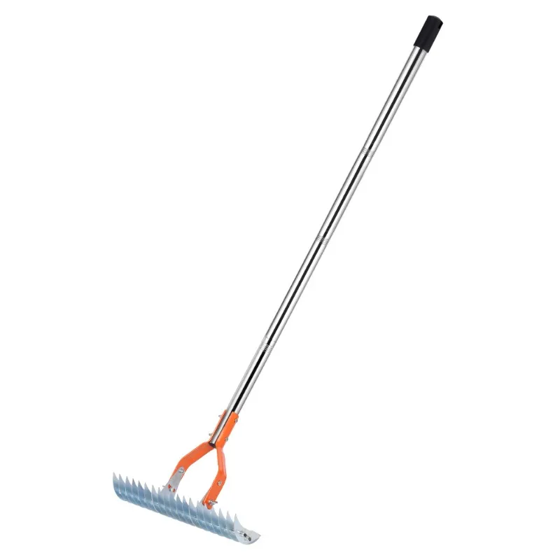 Multifunctional lawn carding courtyard garden durable soil rake garden rake