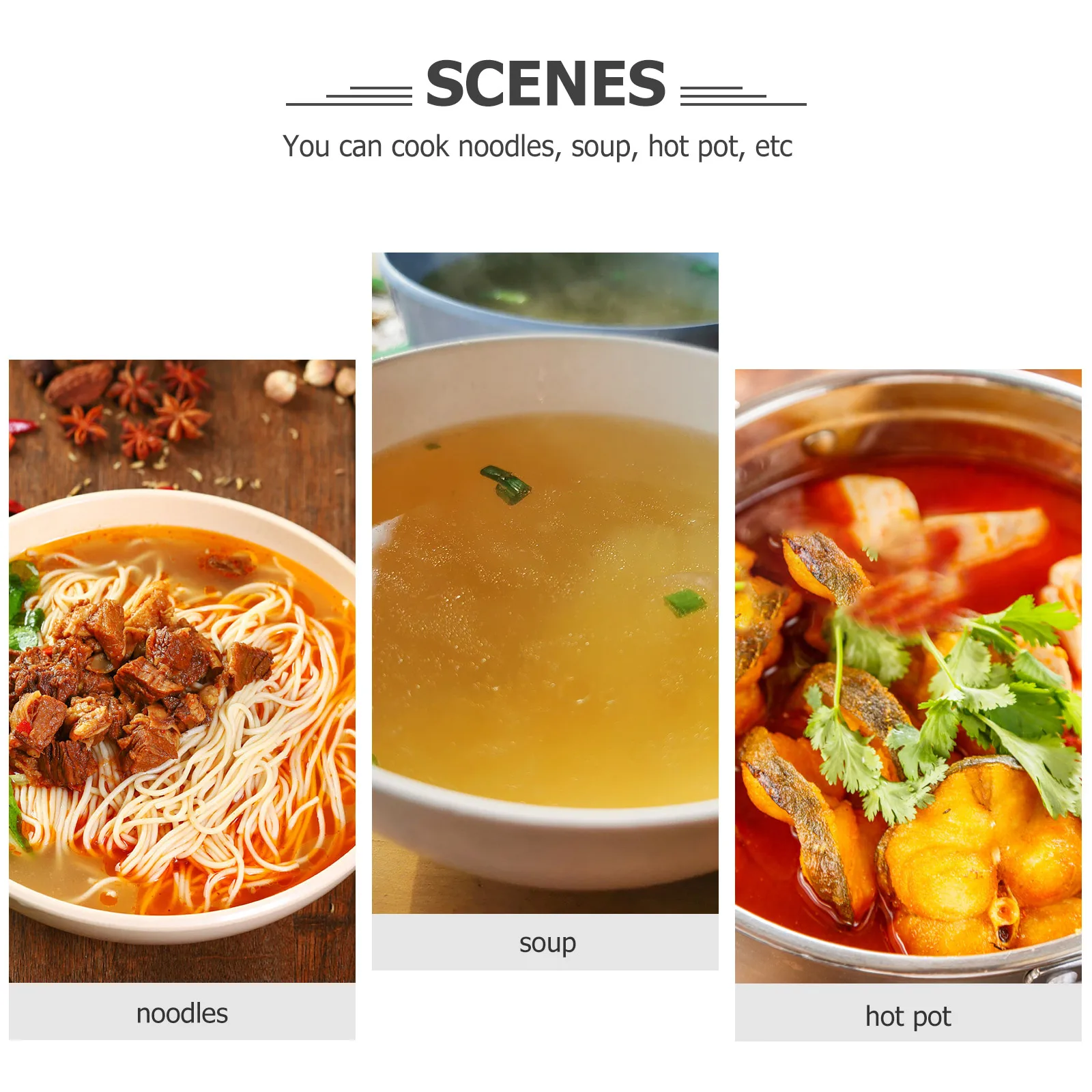 

Thickened Aluminum Soup Kitchen Stockpot Household Cooking Large Stew Pot Reusable Multifunctional Boiling Pot Home Restaurant