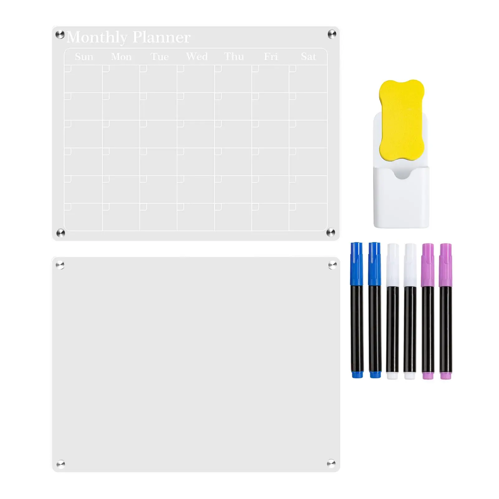 Acrylic Dry Erase Board Clear for Fridge Conference Room Planning Activities