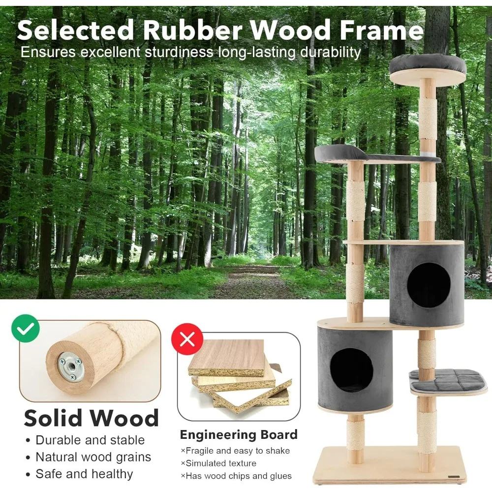 Rak Buku Walnut Berlapis Lebar 72 Inci dengan Rak Penyimpanan untuk Kantor Rumah atau Ruang Tamu