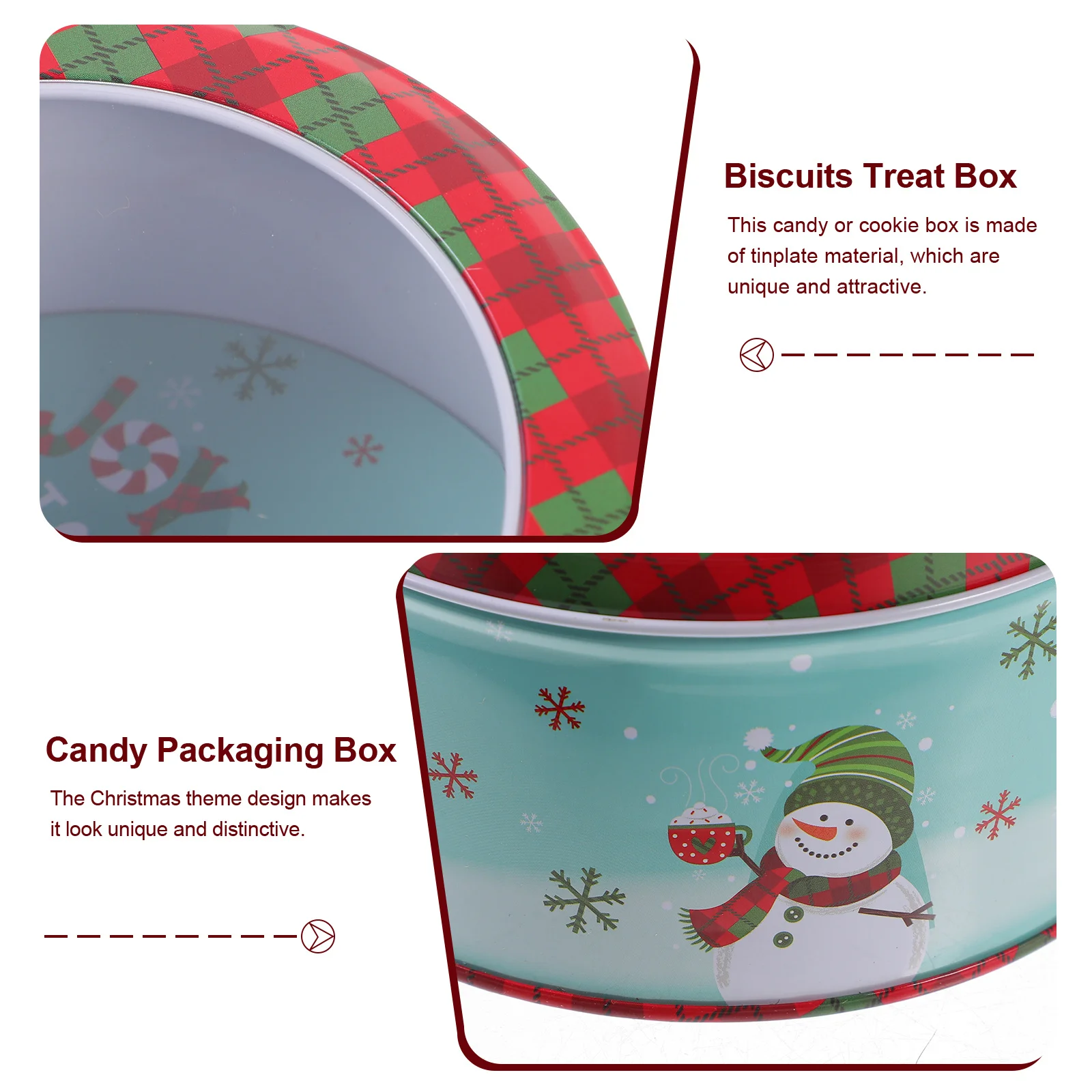 

Tinplate Candy Box Christmas Cookie Tin Box Biscuit Treat Storage Case Xmas Gift Packaging Christmas Cookie Tin
