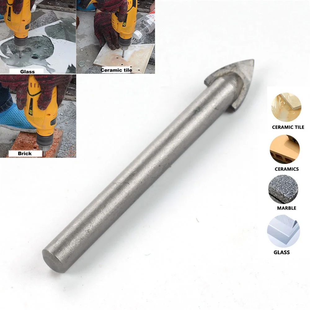 Imagem -05 - Vidro Mármore Porcelana Lança Cabeça Cerâmica Telha Broca Bits Conjunto pá Broca 10 12 mm Peças de