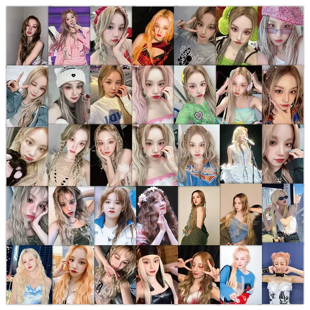 10/60Pcs Korean Girls Combination YUQI Album Photo Stickers Phone Diary Luggage Decorative Decals Fans Collection Gift