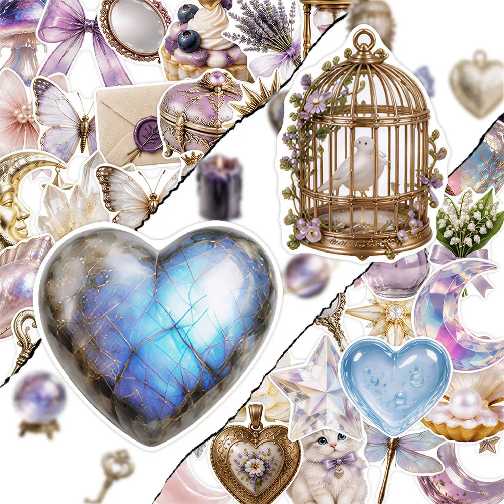 10/30/50pcs Vintage Magic Witch Crystal Cartoon Aesthetic Stickers Waterproof Graffiti Skateboard Phone Case Laptop