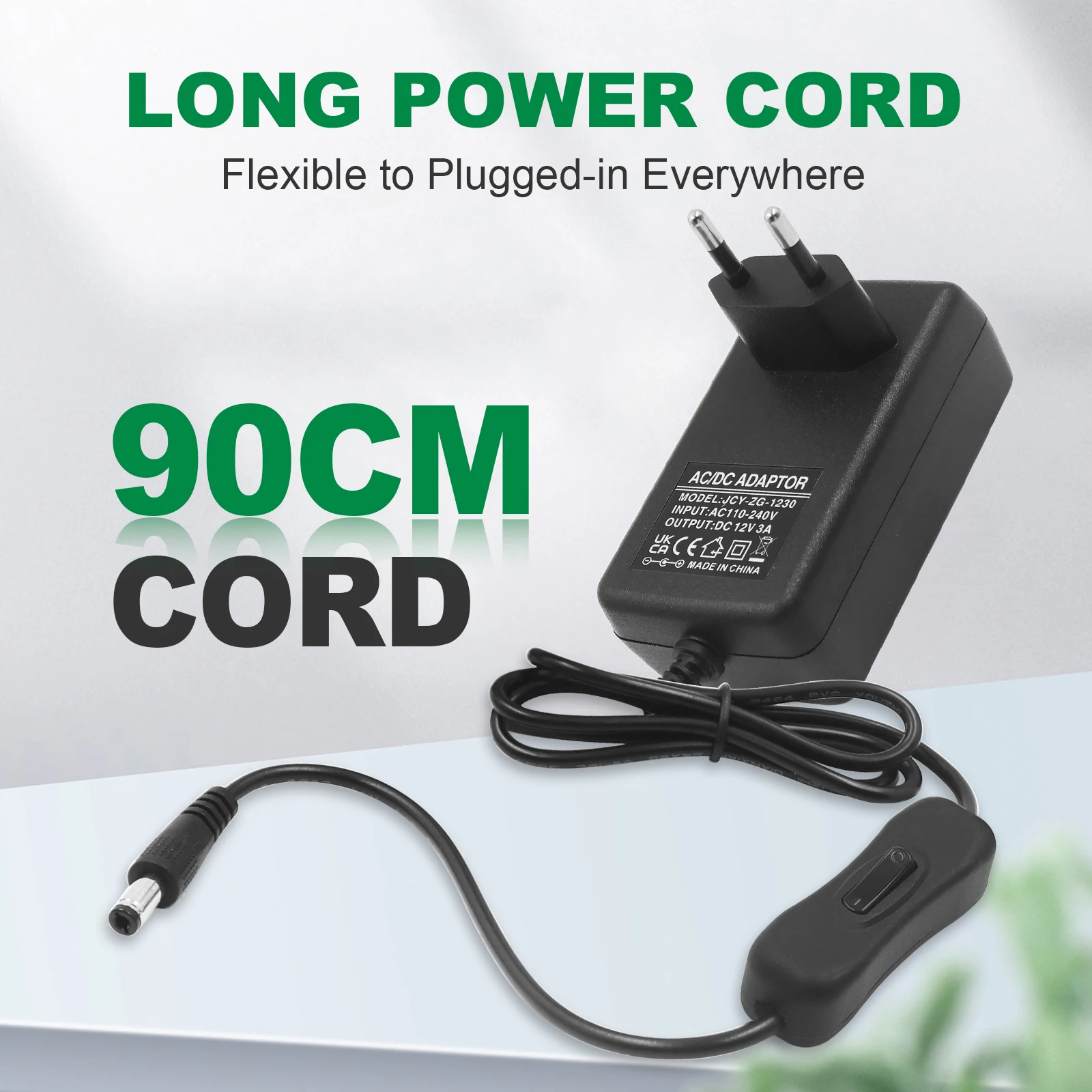 Power Supply with Switch AC110-220V to DC12V Transformer Adapter LED Driver Converter EU US UK AU Plug 1A 2A 3A for LED Light