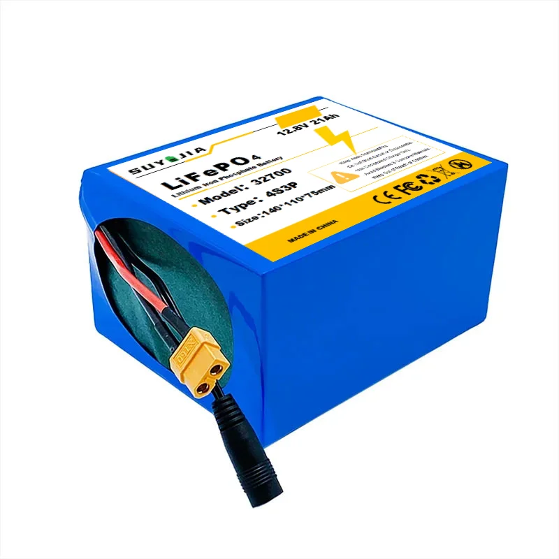12.8V Lifepo4 Battery Pack 32700  21000mAh 4S3P Built-in 40A Balanced BMS for Electric Boat and Uninterrupted Power Supply