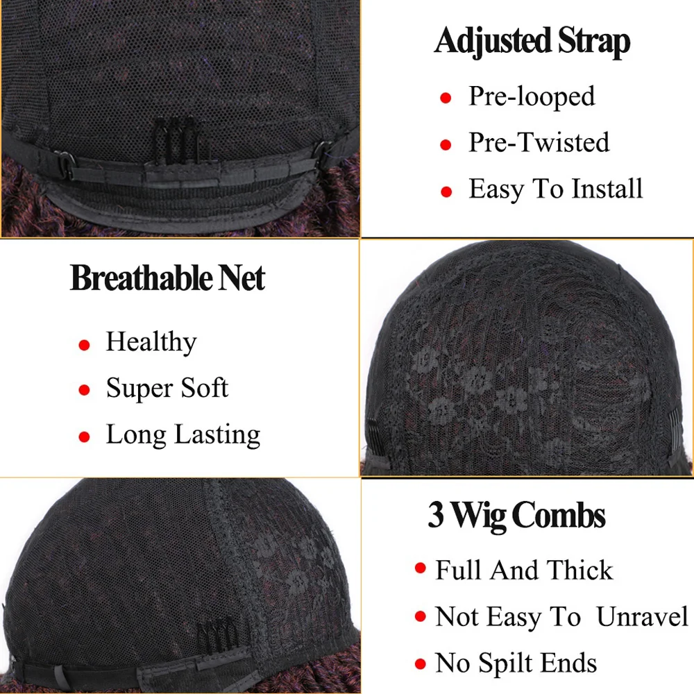 6-дюймовые короткие парики с дредами для чернокожих женщин и мужчин, синтетический плетеный парик из искусственных локонов, афро-завиты, дреды, полная замена волос