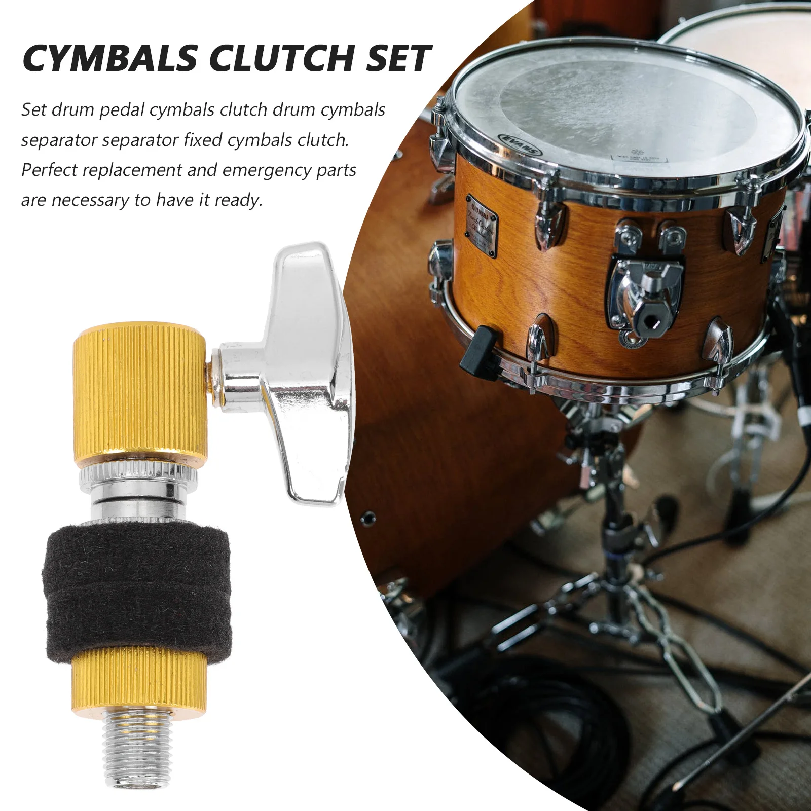 

Aluminum Alloy Hat Clutch for Drum Set Rustproof Easy Install Compact Design Professional Drum Accessories hat
