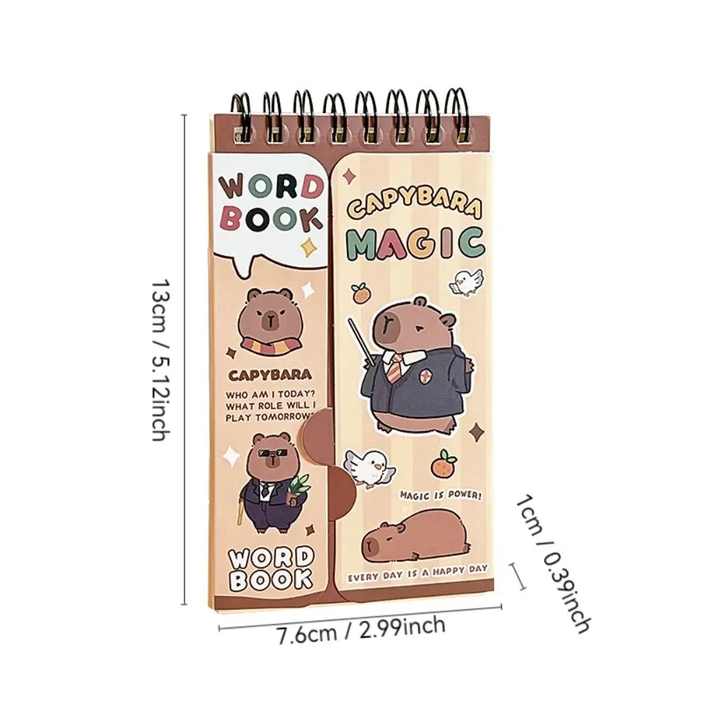 Portable Mini Capybara Planner Notebook Cartoon Spiral Student Stationery Kawaii School Supplies School