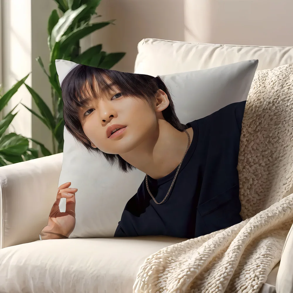 Japanese Singer R-Ren M-Meguro Cushion Cover for Pillow Printing Sofa Decoration Home Car Room Coffee Office Nordic Simplicity