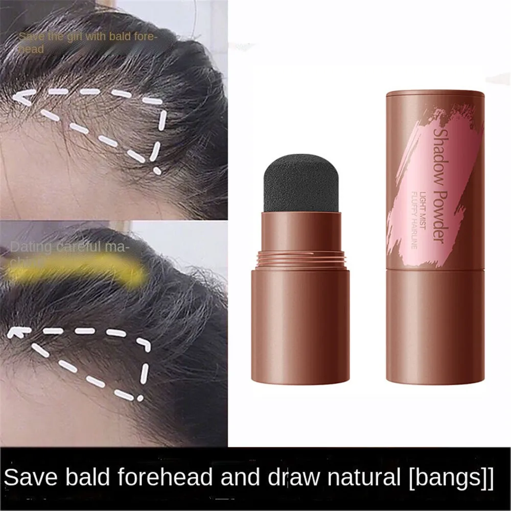 2 Colors Hair Shadow Stick Natural Instantly Cover Hairline Contour Powder Unisex Hair Root Edge Shadow Eyebrow Filling Powder