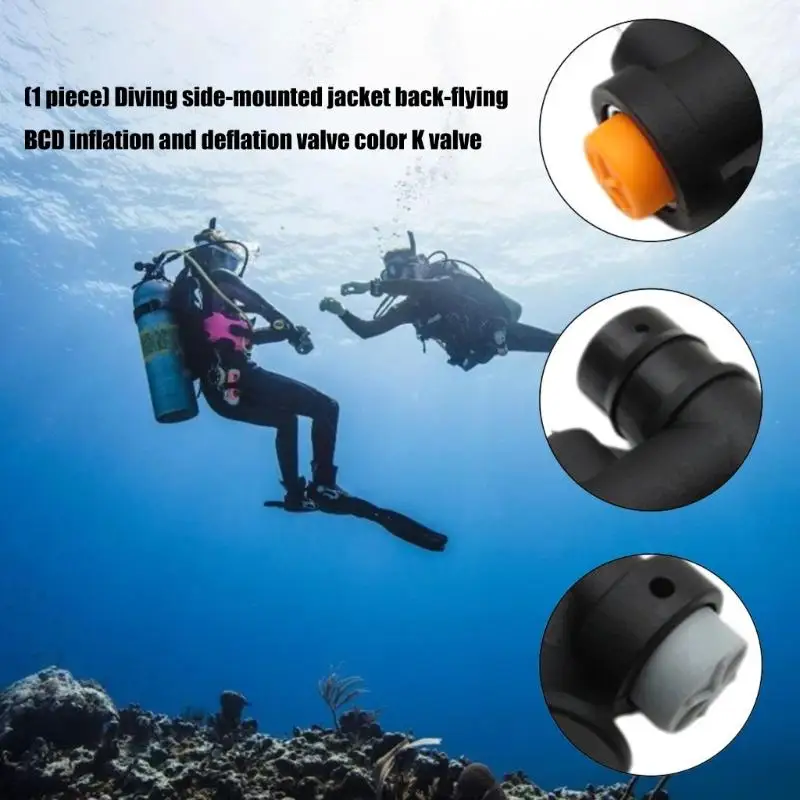 Professional Scubas Diving K Type Inflator Valves Low Pressure Exhaust Valves for Precise Buoyancy Control Easy to Use