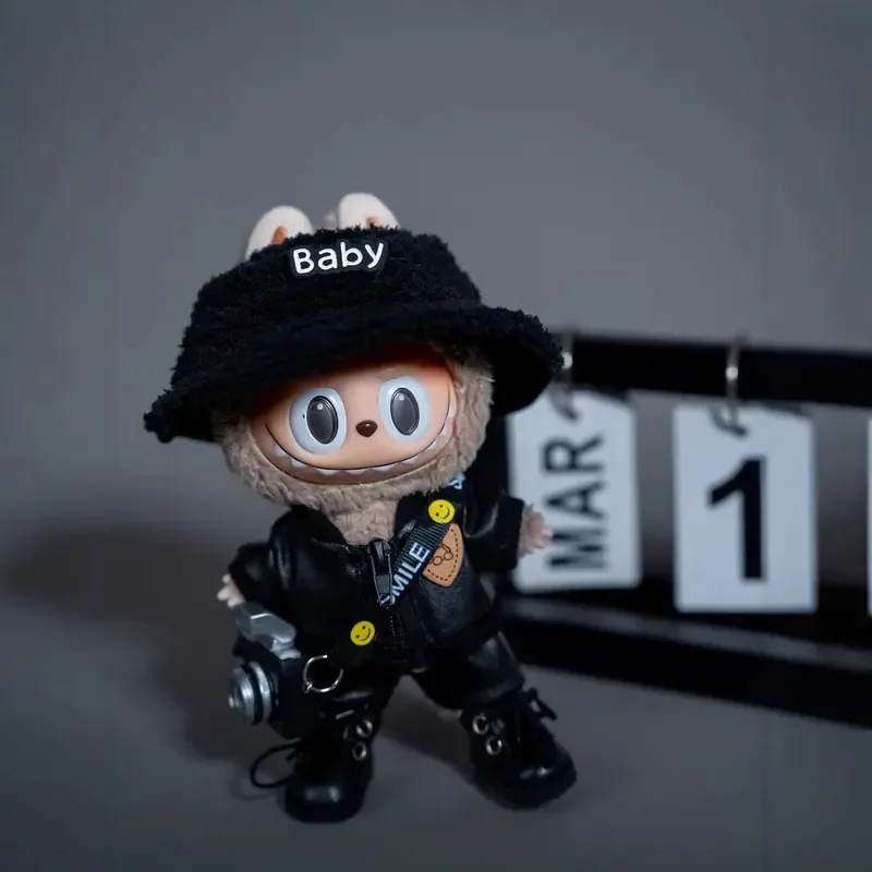 

Only Clothes Sit Party Fashion Motorcycle Small Leather Clothes 15cm Macaroon Vinyl Doll Baby Clothes Trend Casual Suit