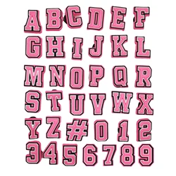 Dijes de zapatos de letras rosas para Crocs, accesorios, zuecos, pulseras, decoraciones para niños, niñas, hombres, mujeres, regalos de recuerdo de fiesta, venta al por mayor