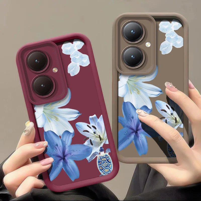 

Print Flower Phone Case For Xiaomi Poco X8 Pro Max F7 Ultra X6 X7 X5 X4 NFC F5 Pro F4 Matte Silicone Shockproof Soft Cover