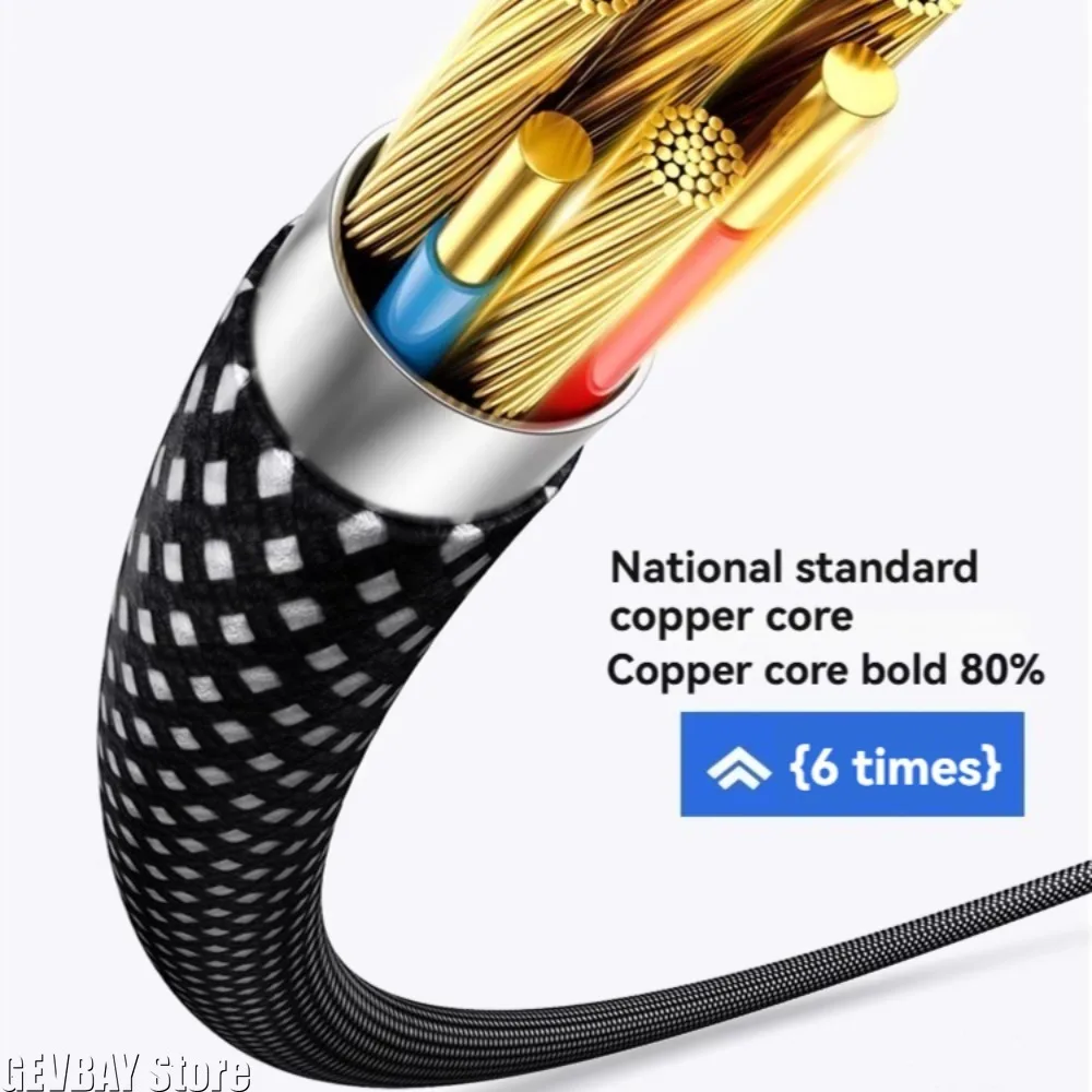 Auto‑wrap Magnetic Data Wire 100W Quick Charge Wear‑resistant Inner Core Safe Power Supply for IPhone Samsung Smartphone