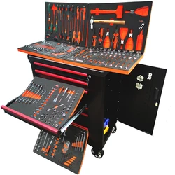 Metal tool trolley workbench rolling box trolley drawers lock tool cart metal tool cabinet set