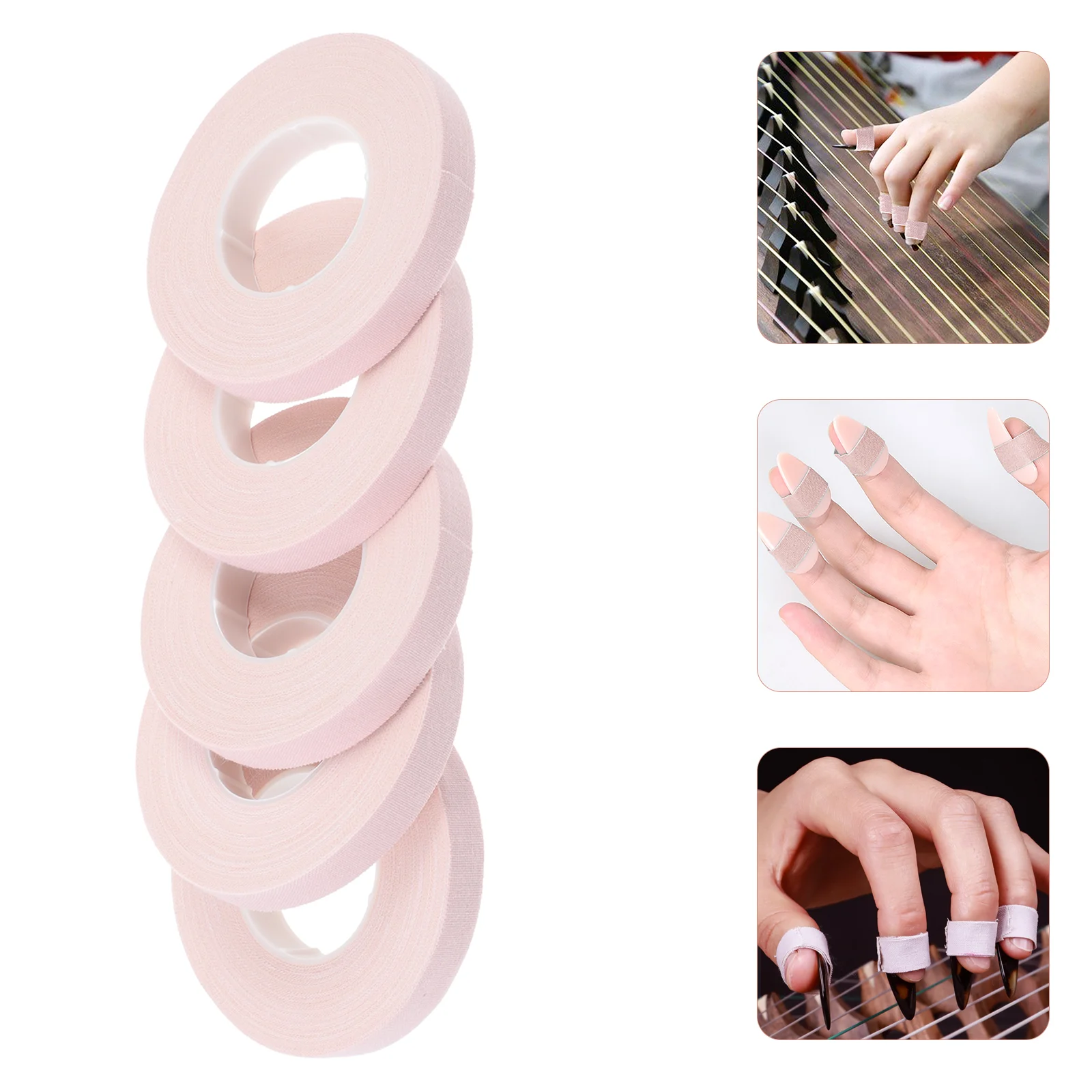 5 Pcs Nail Tape First Aid Breathable Tapes Finger for Guhzeng Dedicated