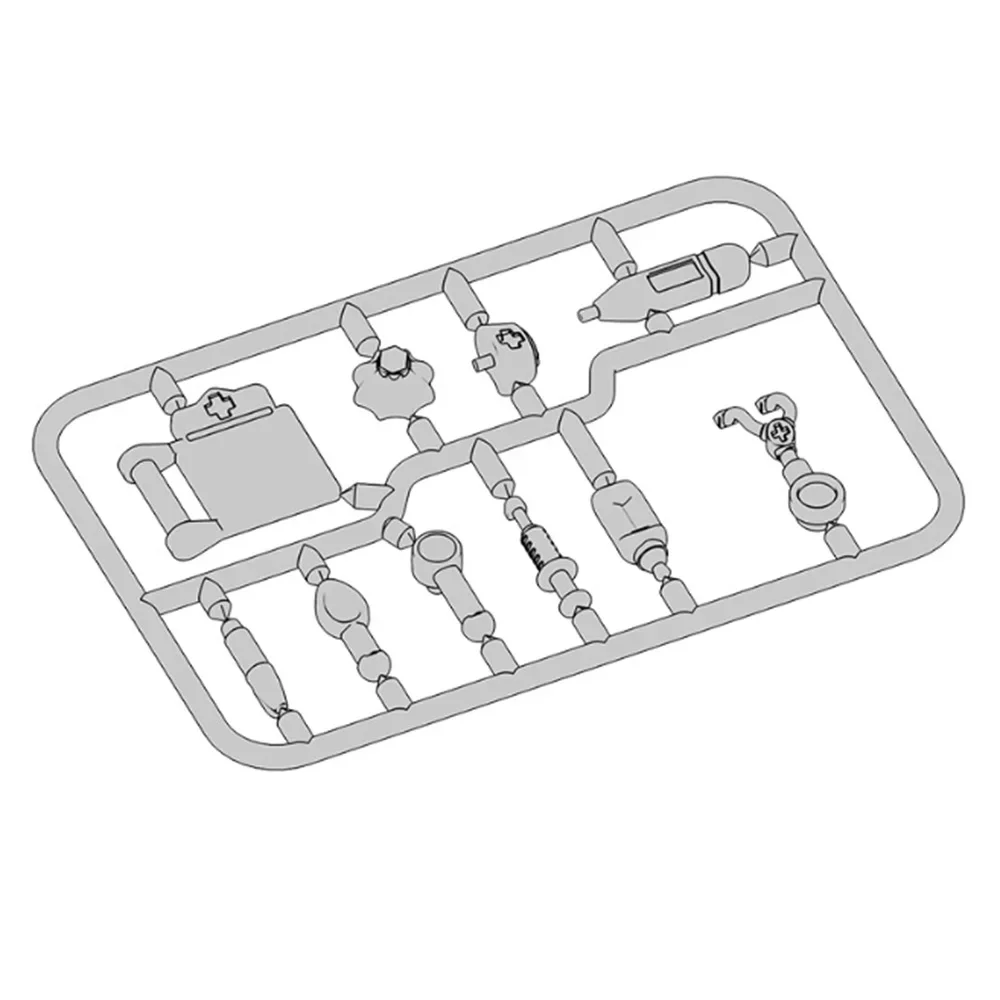 

MOC 1PCS 98393 Hospital Simulation Nurse Doctor Handheld Props Bricks Medical Suit Building Block Toy Adults Boys Holiday Gift