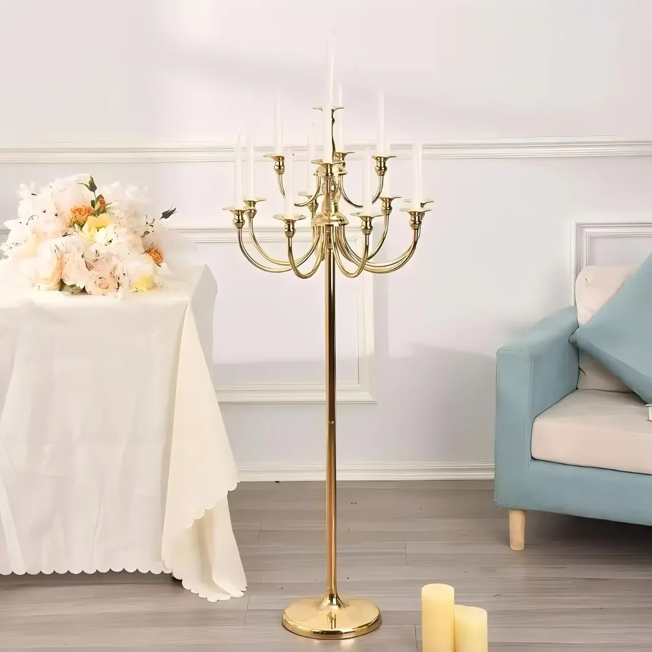 Large Wedding Gold Candelabra Floor Candelabras Centerpieces Decorations For Weddings Event