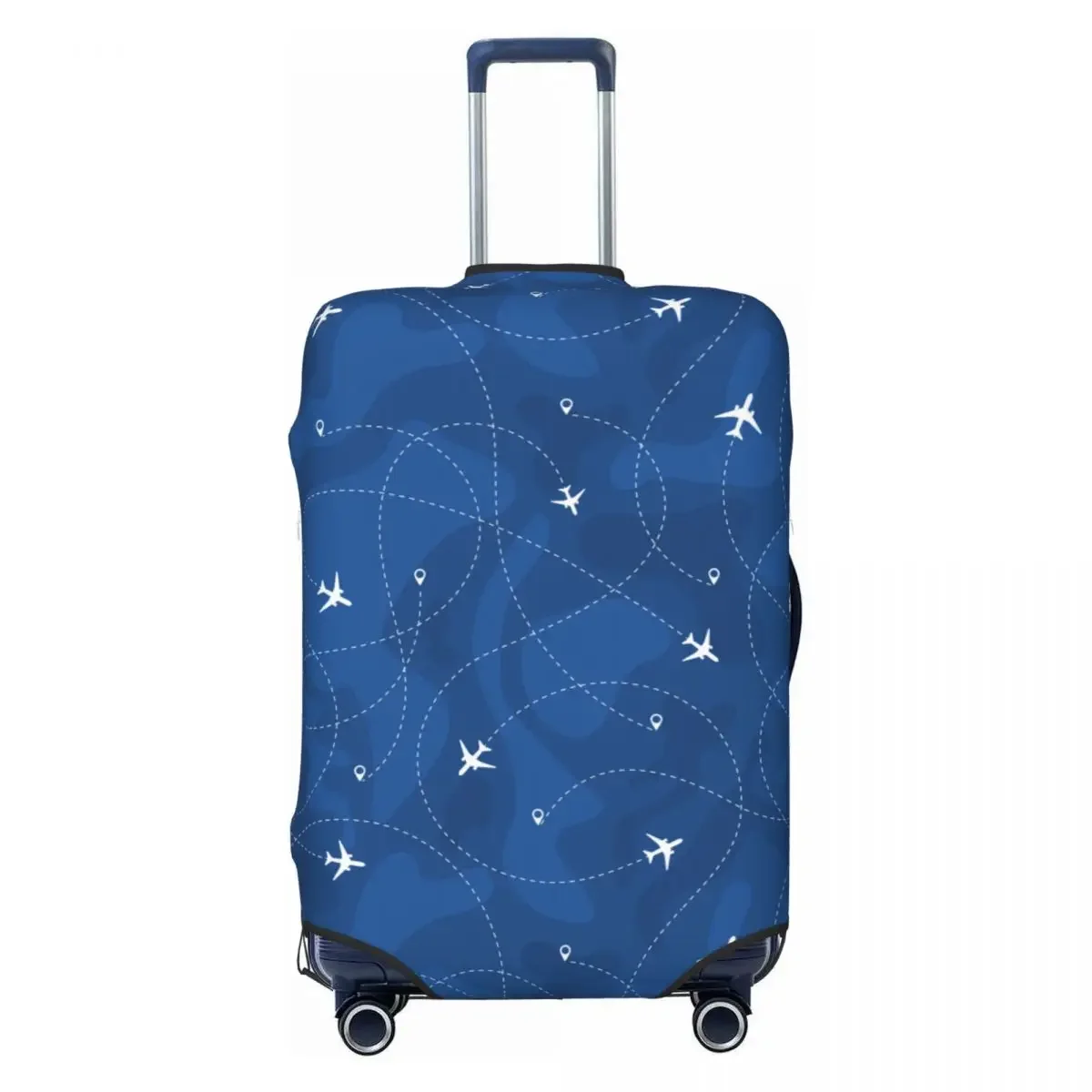 Flight Routes Suitcase Cover Airplanes Line Striped Cruise Trip Protection Holiday Practical Luggage Accesories