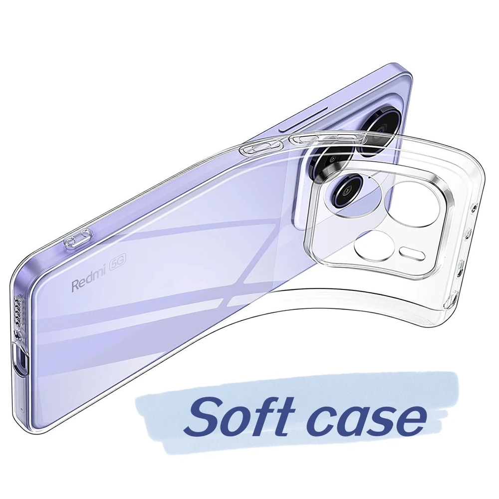 

Ultra Thin Silicone Soft Case For Xiaomi Redmi Note 14 13 12 12T 11 11S 11T Pro+ Pro Plus 14C 13C 12C 11A 4G 5G Clear Back Cover