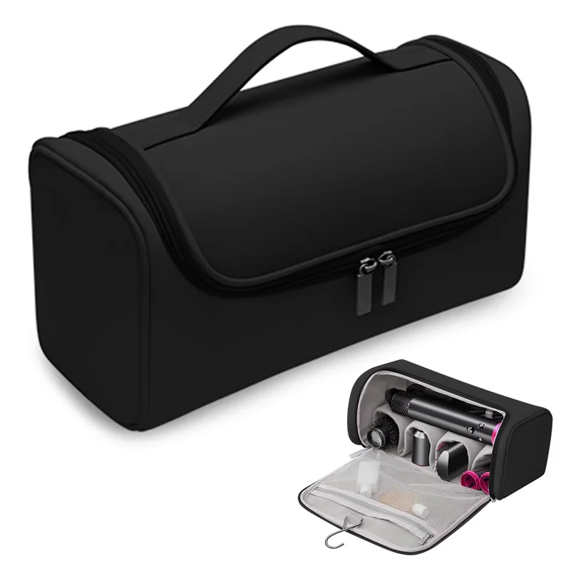 Travel Storage Case Organizer Compatible with Dyson Airwrap, Hair Dryer,4 Curling Barrels, 2 Smoothing Brushes, Volumizing Brush