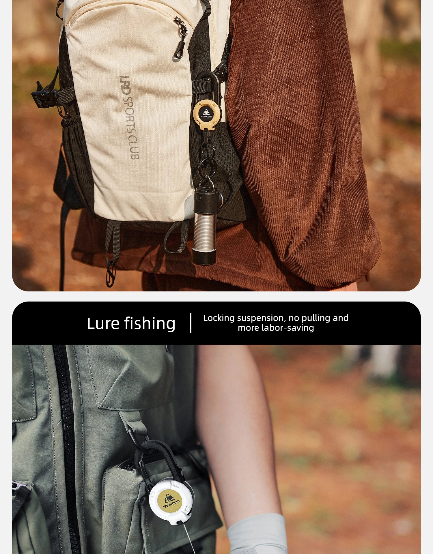 1/4 Stück ausziehbare, einziehbare Schlüsselanhänger-Ausweishalter, robust, mit magnetischem Selbstverriegelungs-Schlüsselring für Herren-Outdoortaschen – Detail 6