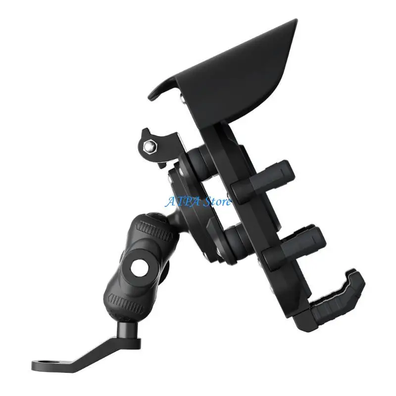 

U13C Motorcycle Bike Phone Holder, Motorcycle Phone Mount Handlebar/Rearviews Cellphone Clamps Scooters Phone Clip