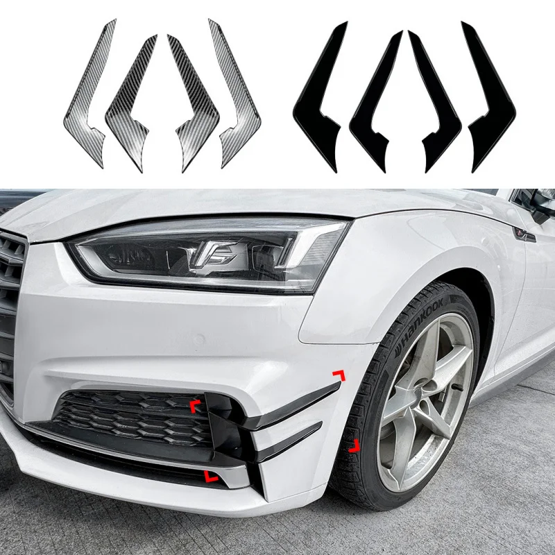 

Front Bumper Vent Grille Decoration A5 S5 F5 Sline 2017-2020 Exterior Styling Accessories