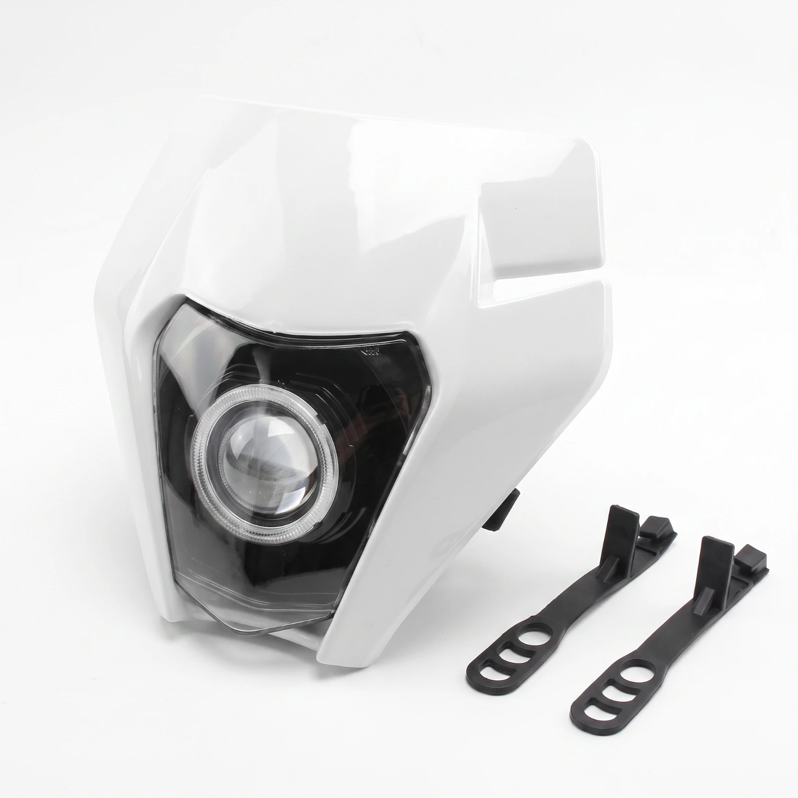 LED Headlight Unit Plug and Play Faro De Motocicleta Con Soporte Faro De Motocicleta Con Carcasa Brillante Light Aggressive