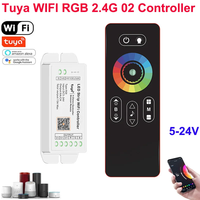 GLEDOPTO Tuya SPI Pixel LED-Controller – WiFi & ZigBee, RGBCCT/RGBW/RGB, Dynamische Effekte, Musik-Synchronisation, Kompatibel Mit Alexa Und Google Assistant, Für WS2811, SK6812 U.v.m.
