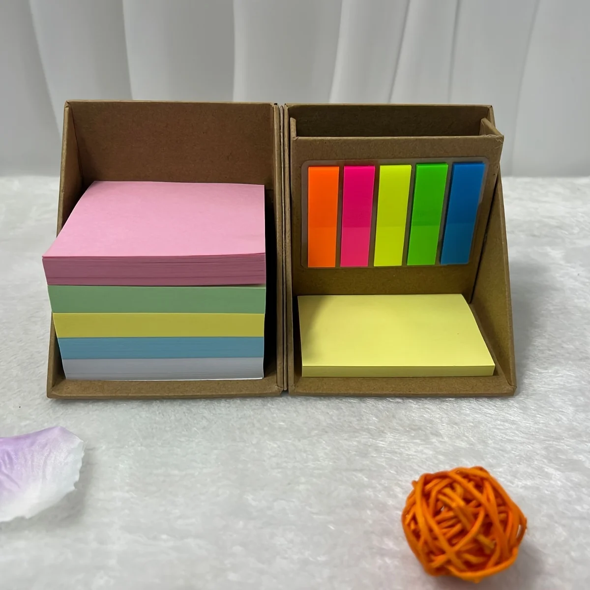 1 Box of 100 Creative Sticky Notes, Multifunctional Folding Note Box, Combined Note Pad