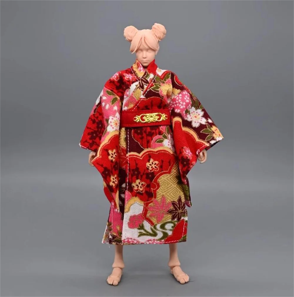 1/12th Fashion Old Vintage Orient Long Coat Overcoat Bodysuit with Pattern Accessories For 6" Female Romankey CFtoys Accessories