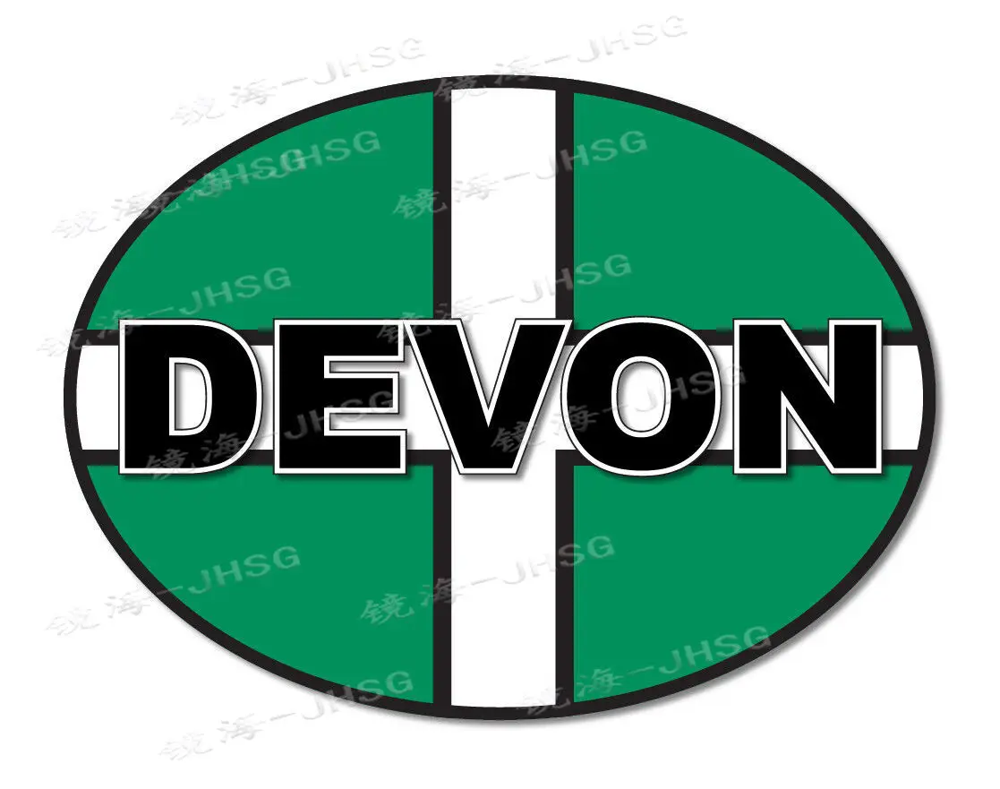 

DEVON OVAL Flag, Car and Truck Stickers, Window and Door Exterior Decoration Accessories, Waterproof Vinyl