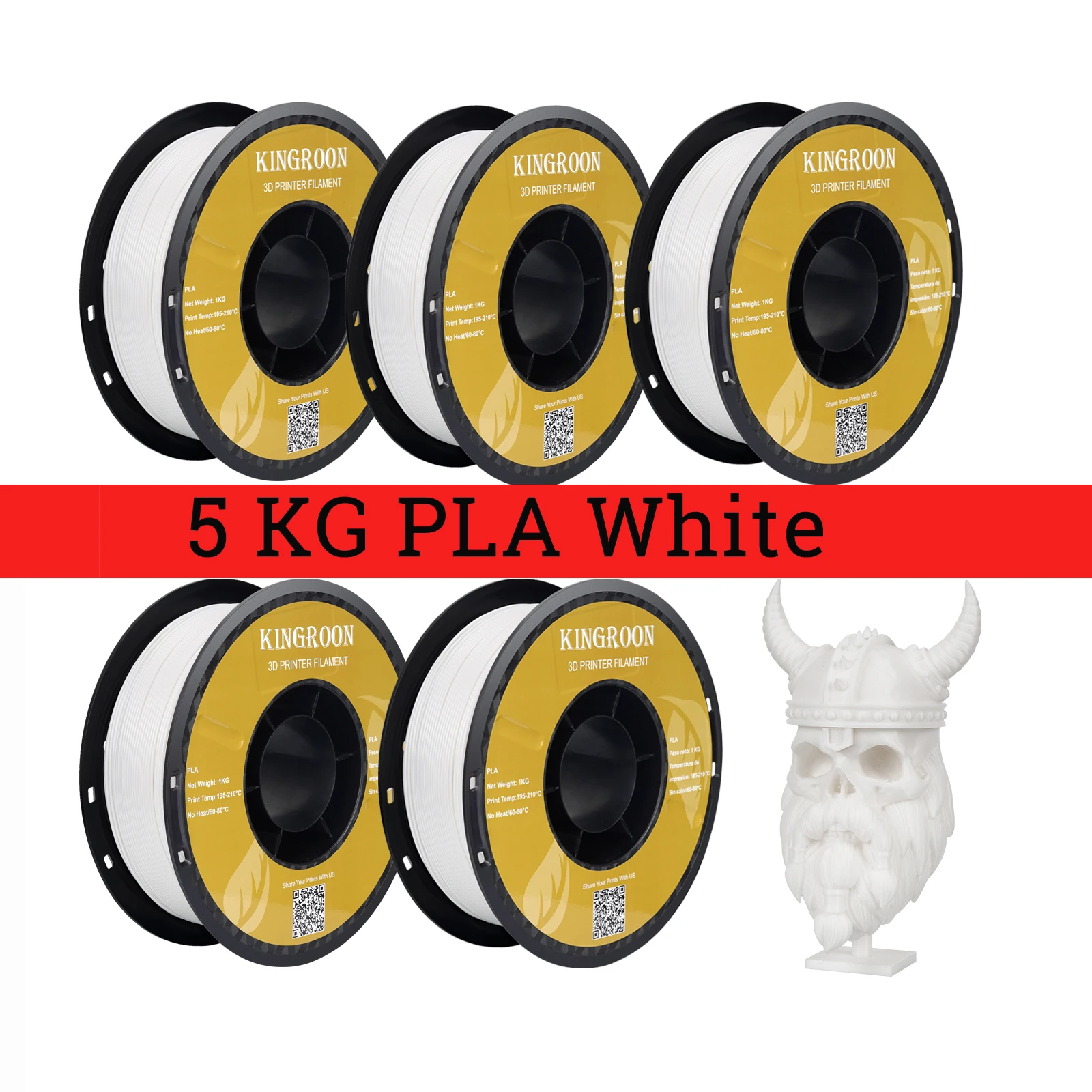 KINGROON 5KG PLA TPU PETG Filament Mix Kleur 1.75mm 3D Printer Plastic Zonder Luchtbellen Spoel 3D Printmaterialen Groothandel
