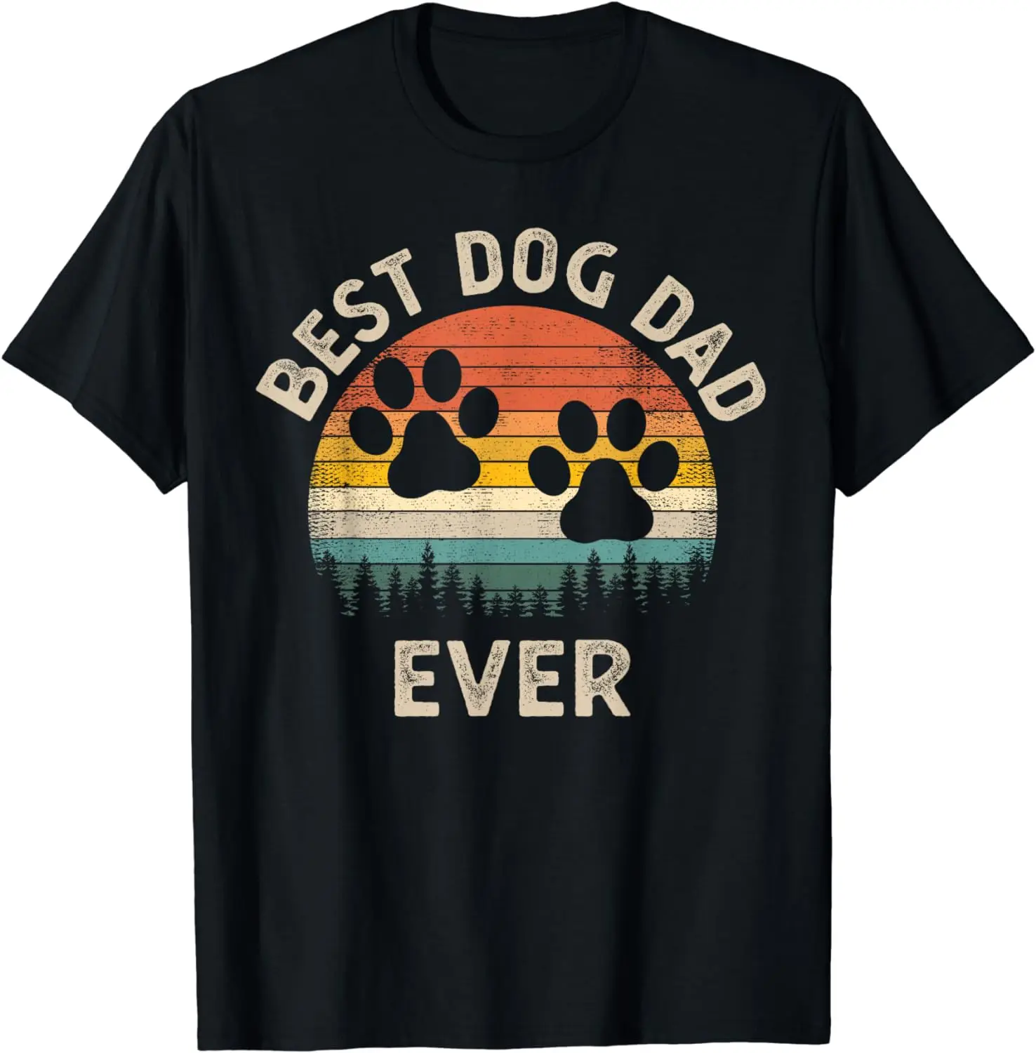 

Best Dog Dad Ever Vintage Father's Day Dog Lover T-Shirt