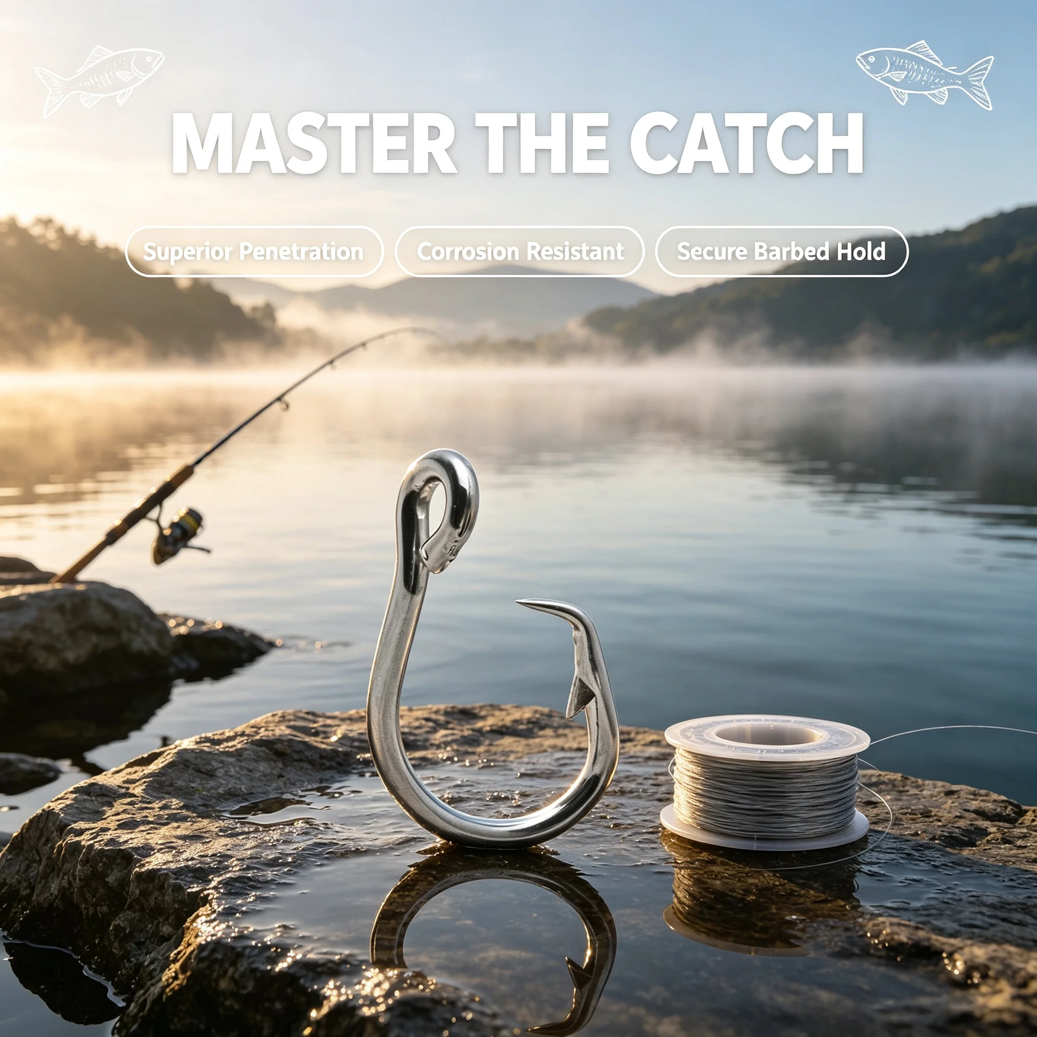 High-Strength 39960 Deep-Sea F - Fishing Hook Offset ulasan dan harga
