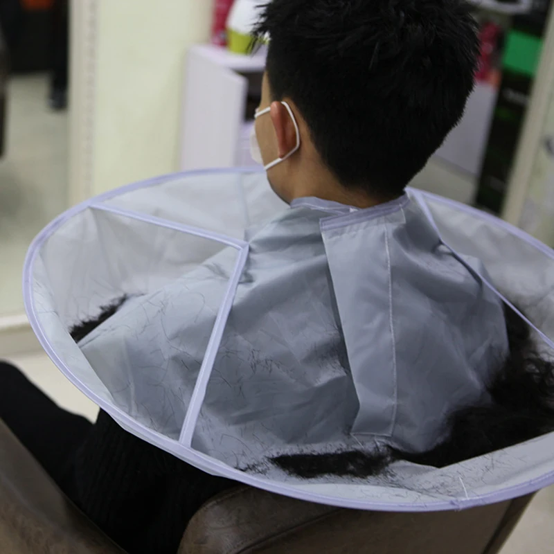 New Hair Cut Umbrella Capes Haircut Cloak Cloth Salon Barber Home Hairdressing Cape Cover Cloth Adult Kids Foldable Haircut Tool