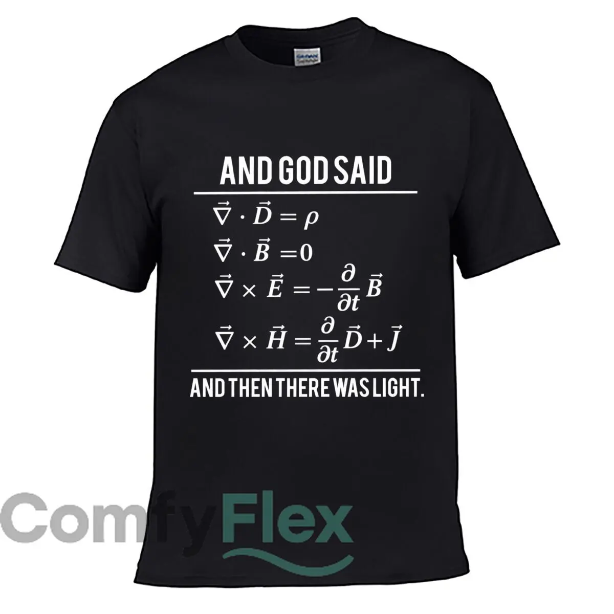 And God Said Equations Then There Was Light Loose T-shirt Casual Tee