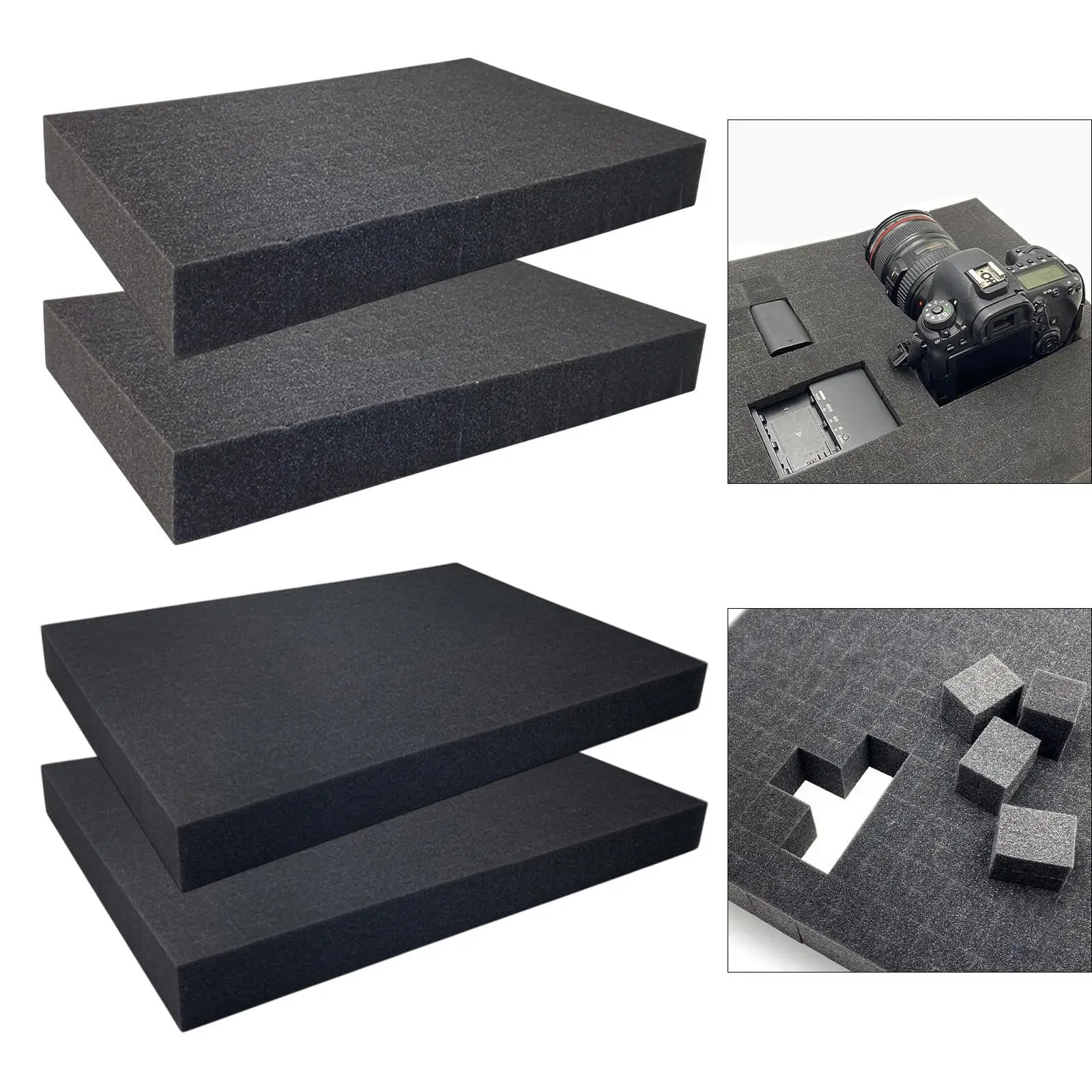 2 Pieces Packing Sponge Inserts Versatile for Transporting Crafting Game Box