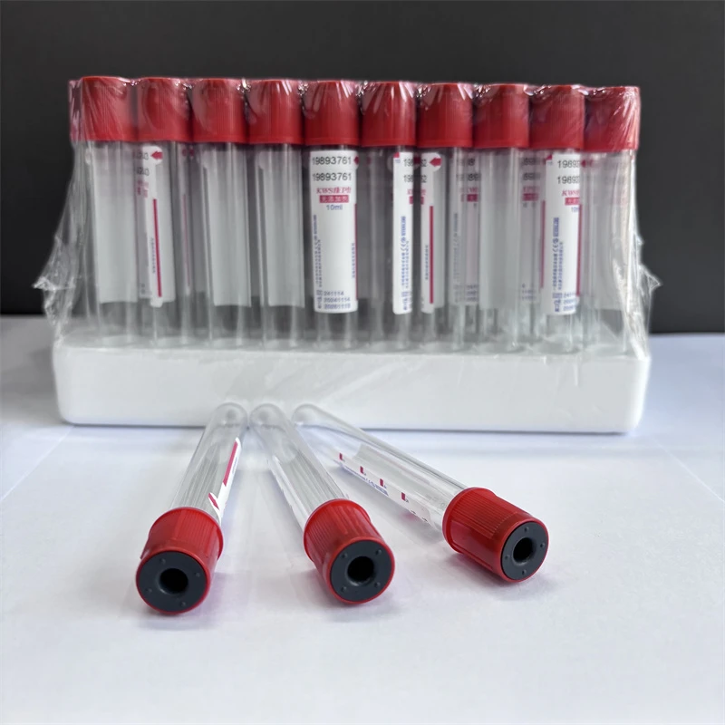 أنبوب جمع الدم العلوي الأحمر المعقم القابل للتصرف أنبوب عادي بدون أنبوب PRF منشط لاختبار المختبر أنبوب 5 مللي 10 مللي CGF