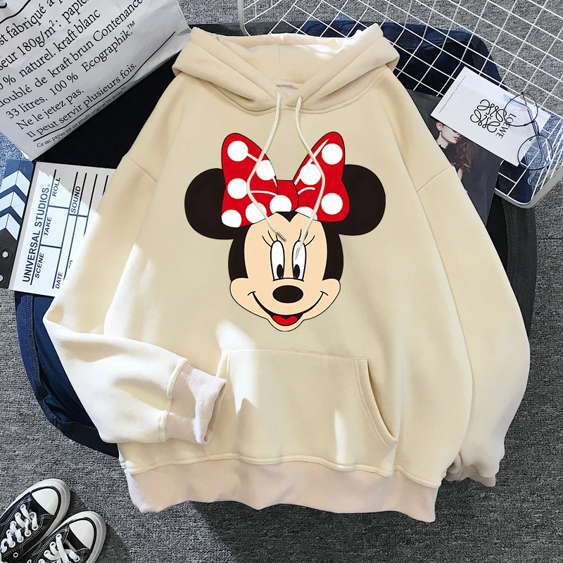 Disney Mickey Mouse Hoodies para crianças, mulheres camisola, Harajuku Streetwear, roupas meninas, roupas meninos, doce Minnie Hoodie, Y2K