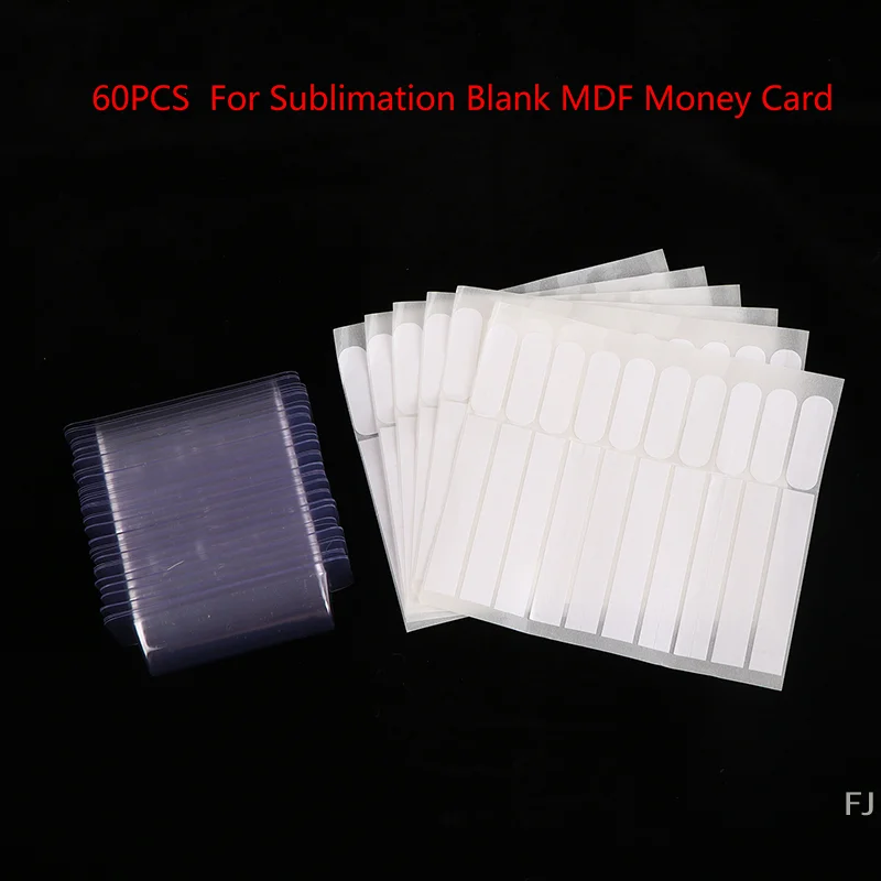 

[YU]60pcs/Lot Plastic Adhesive Blister Plastic Pouch for Sublimation Blank MDF Money Card